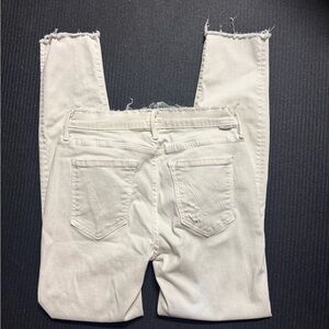 MOTHER Women's Cream Skinny Jeans